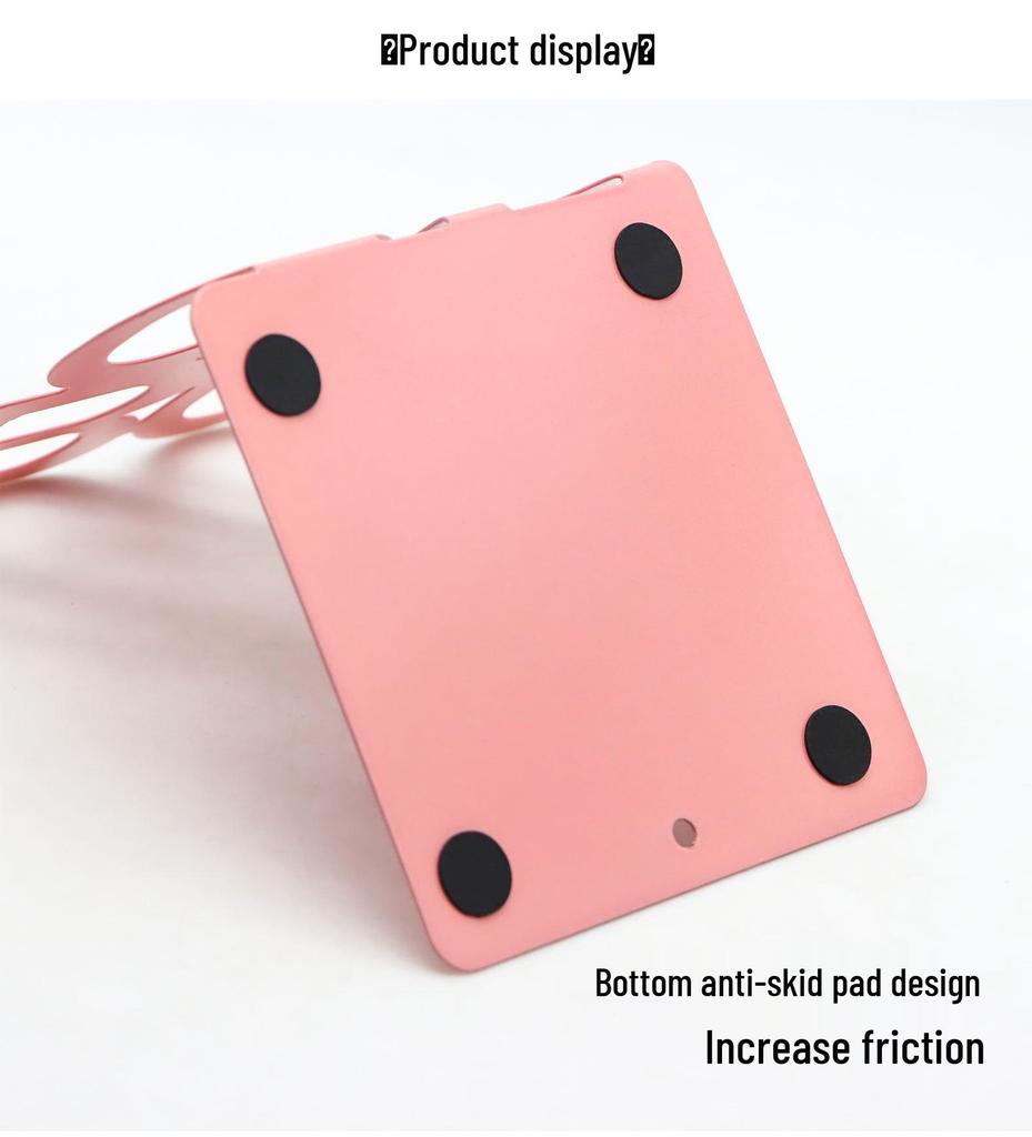 Powder Pink Letter-Shaped Metal Book Stand and Desktop Book Holder