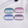 Cartoon Dialogue Box Funny Letters Brooch - Metal Alloy Badge for Clothing Bags & Decoration