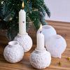 3D Embossed Lantern Snowflake Candle Holder Mold DIY Christmas Ball Snowflake Craft Making Plaster Resin Silicone Molds Home Dec
