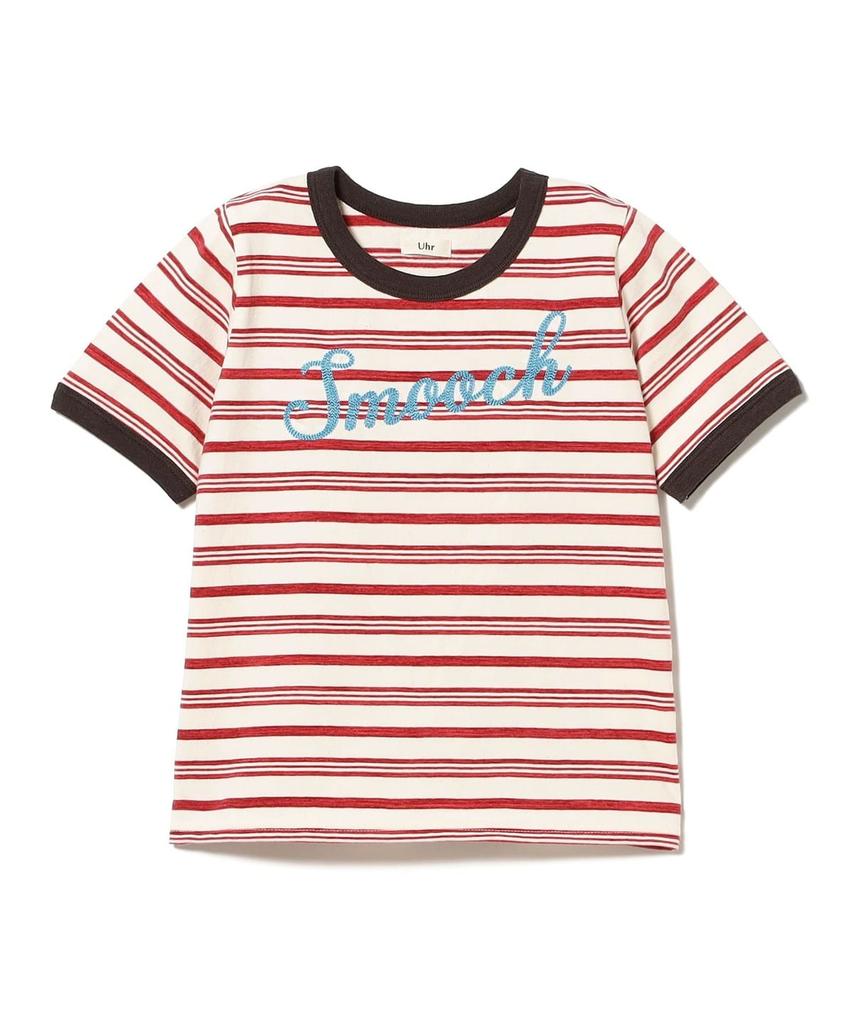 Kodomo BEAMS Uhr Kids Embroidery Border T-Shirt 2026SS 3-6Y Japan