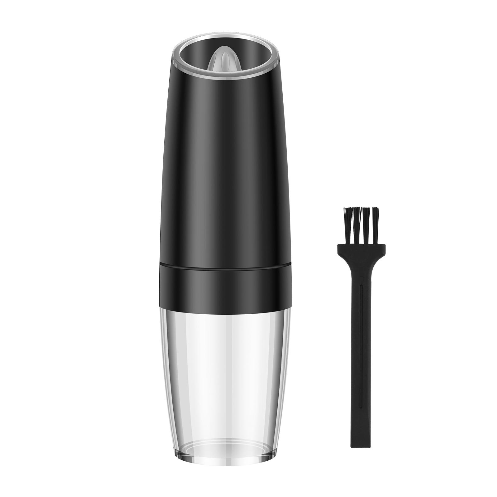 

Стеклянная мельница для морской соли и перца, солонка и перечница из нержавеющей стали для кухни, электрическая автоматическая мельница для перца, мельница для соли чёрный