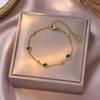 Elegant 18K Gold Titanium Steel Bracelets: European & American Fashion, Non-fading, Women's Versatile Personality Hand Jewelry