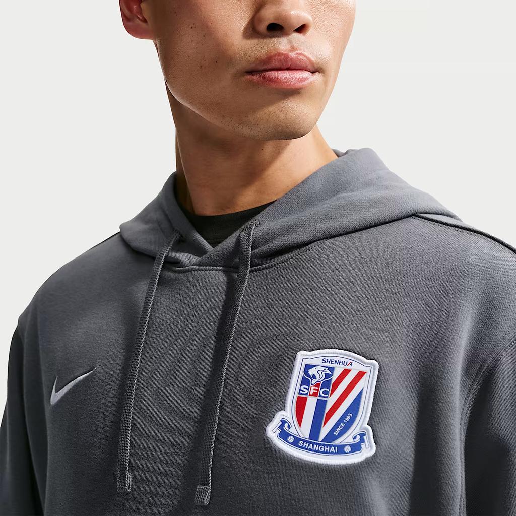 Nike Club Shanghai Shenhua Football Club Pullover Hoodie Soft Knit Sweatshirt Men Sweatshirt IQ0586-021