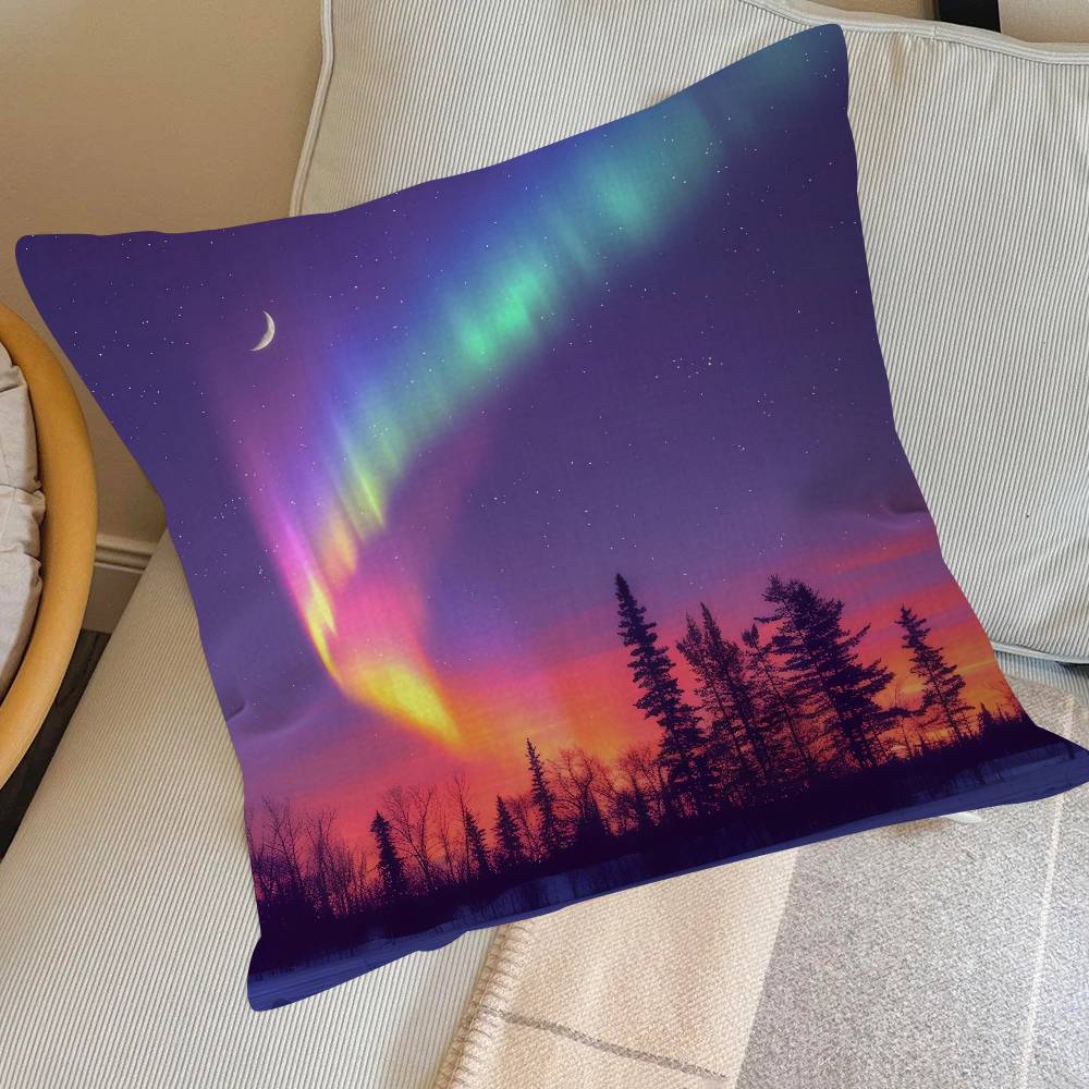 Nature Aurora Beauty Pillow Cushion Cover Pillowcase Living Room Sofa Home Decor