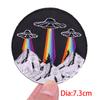 Regnbåge/BokstavsPatch Planet/UFO BroderiPatch Stryk på Patchar För Kläder Tecknad Broderad Patch På Kläder Strykning DIY