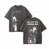 Mitaka Asa Chainsaw Man Manga T-Shirt Vintage T Shirt for Men's Clothing Short Sleeve Cotton Soft Tees Tops