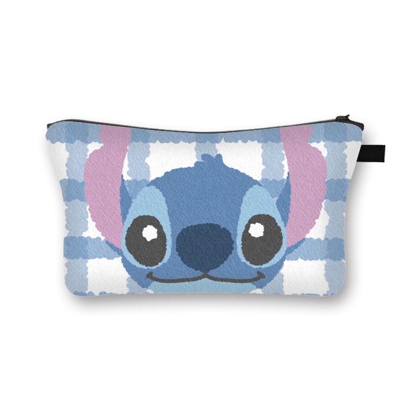 Stitch'S New Cosmetic Bag, Children'S Fashion Portable Double-Sided Toilet Bag, Girls' Outdoor Travel Clutch Storage Bag