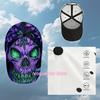 1 pièce Casquette de Baseball Imprimée Art Mystique Floral Crâne Néon - Légère Réglable Pliable Chapeau de Sport d'Extérieur Pour Randonnée Vélo,