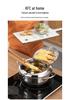 304 Stainless Steel Tempura Frying Pot with Double-Bottom, Oil-Saving, Temperature Control, and Thermometer for Gas and Induction Cookers