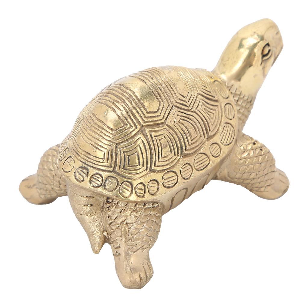 Desktop Decoration Brass Tortoise Statue Home Office Decorative Collectible Gifts Craft