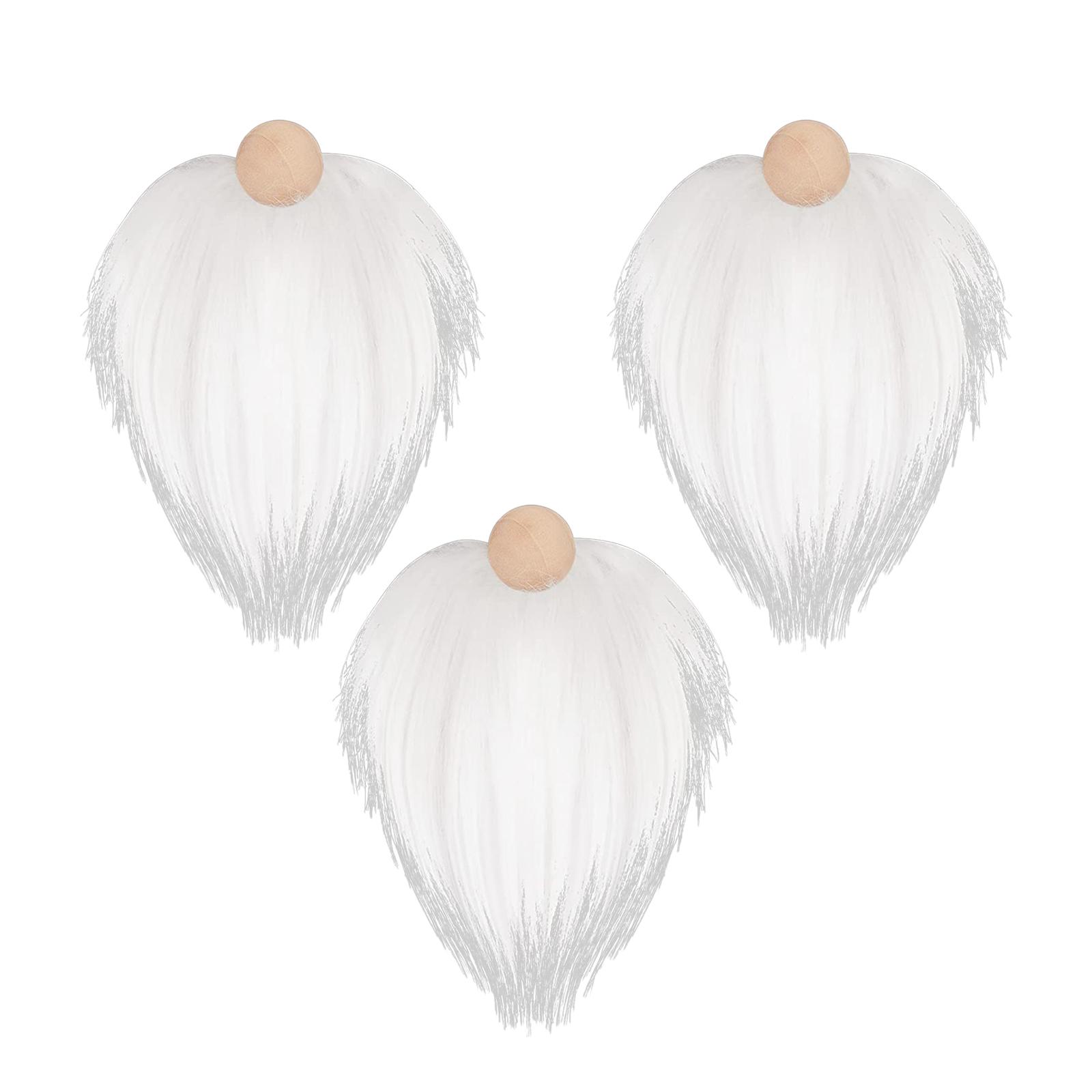 

3 шт. Бороды гнома Деревянные шарики Искусственный мех Борода гнома из дерева Нос гнома Сделай сам Принадлежности для рукоделия Борода гнома Искусственный мех для украшения вечеринки