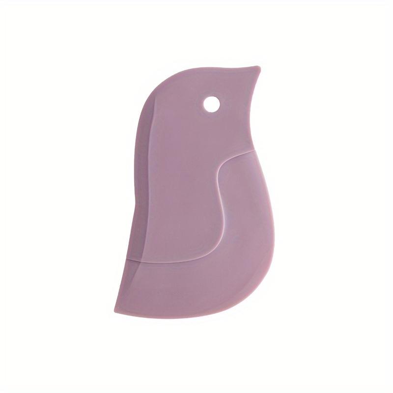1Pc Penguin Shaped Silicone Kitchen Scraper - Flexible Non-Electric Cleaning Tool розовый