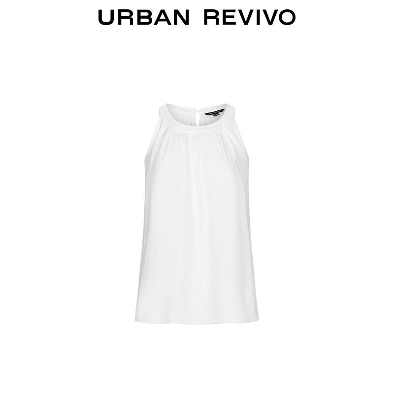 UR Women's Elegant Pleated Sleeveless Blouse