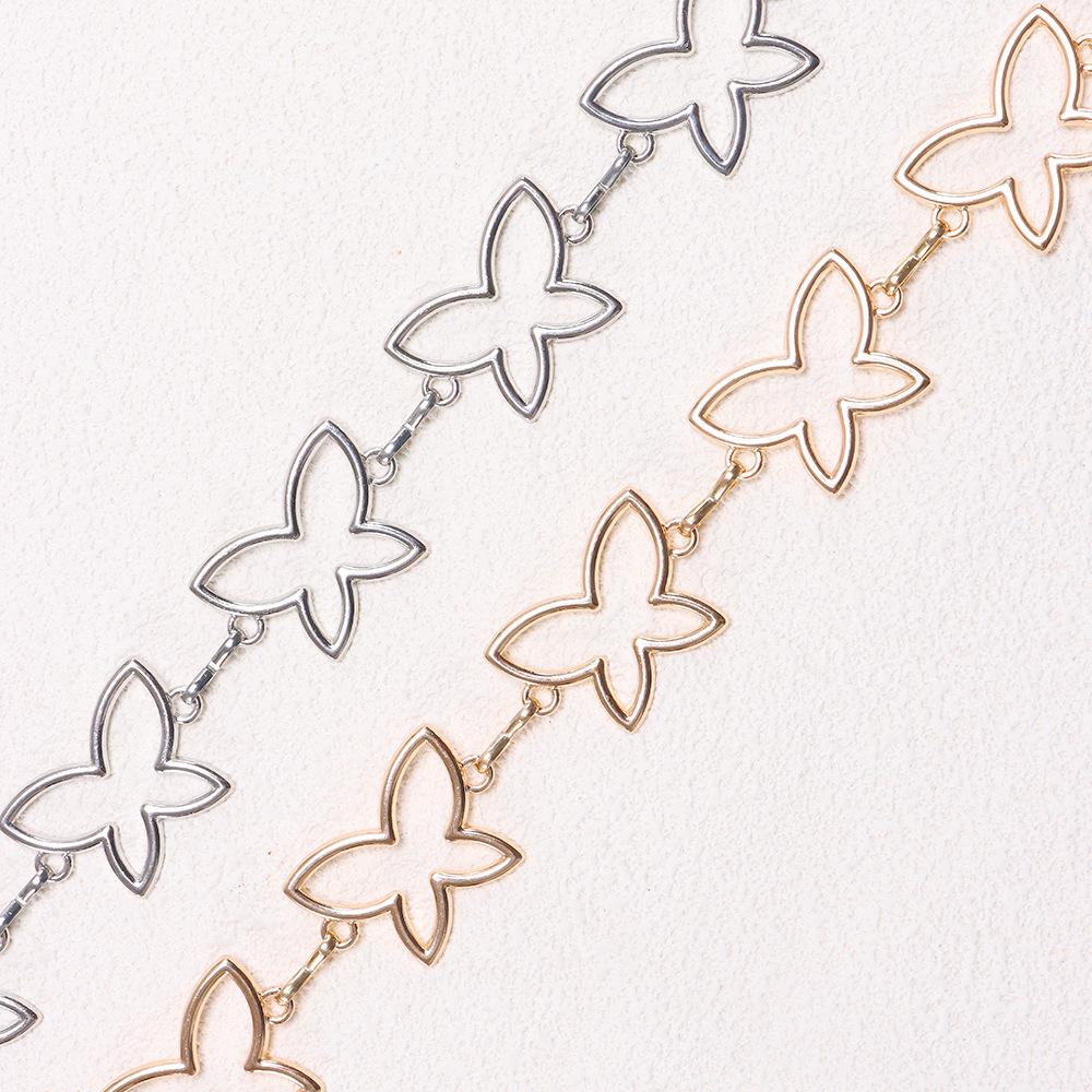 Versatile Butterfly Flower Metal Waist Chain for Women