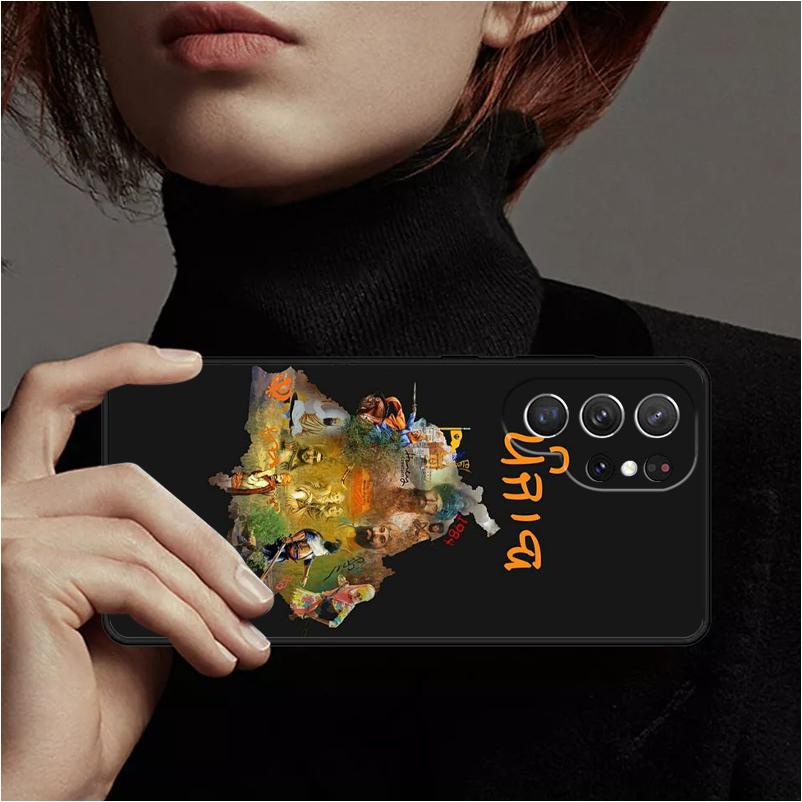 Punjab Karte Handyhülle Cover Coque Für Samsung Galaxy S24 Ultra 23 S22 Plus S21 FE S20 Note 10 Pro Note 20 lite