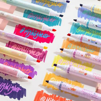 6-teiliges Vintage-Farbschema-Textmarker-Set, das Farben fluoreszierend macht, magische Kunstmarker-Liner zum Zeichnen