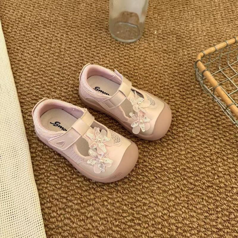 Youth Style Shoes Girls Sandals Toddlers Soft Sole Non-Slip Breathable Princess Style With Bow