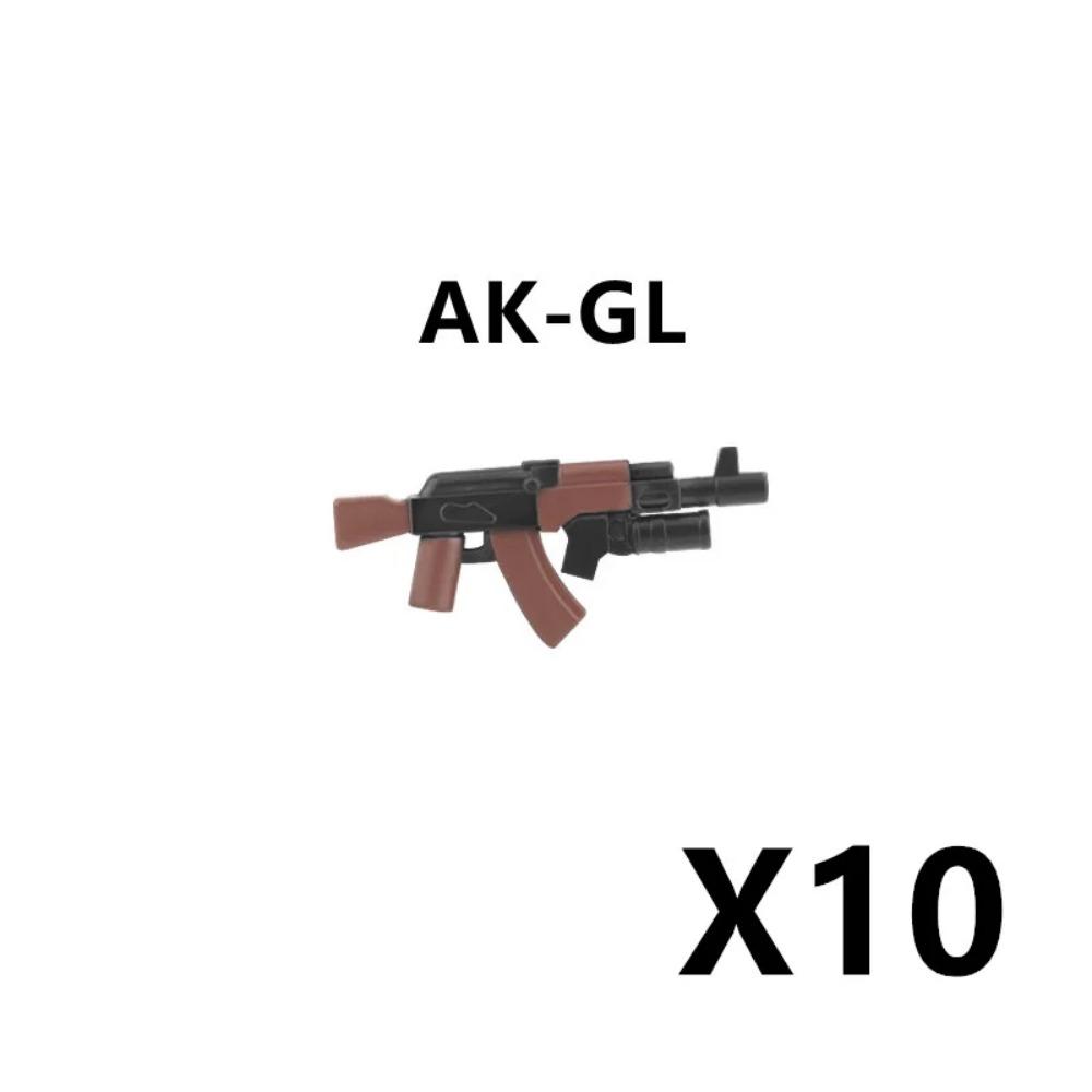 5/10 Zbraně vojáků z 2. světové války Stavebnice Dvoubarevný tisk Stroj Puška Samopal Odstřelovací pušky Vojenské příslušenství Kostky C238