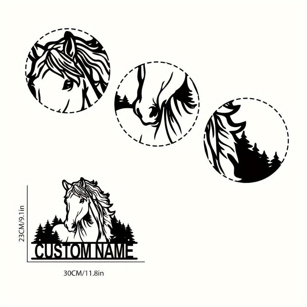 Unique Personalized Retro Metal Horse Wall Art Hanging Home Decor Sculpture