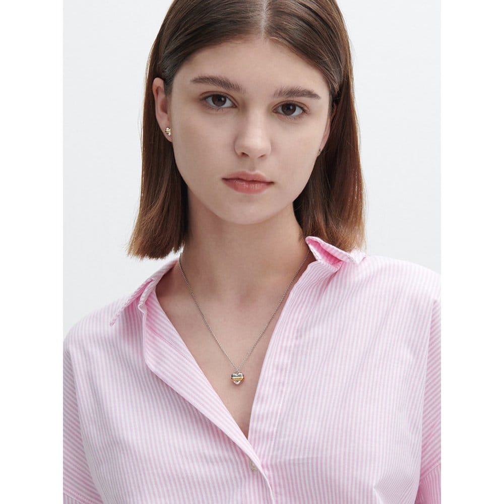 [Byhyeres] Heart (C) Dessert Macaron Necklace Bh6N36621Cb500