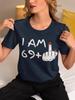 Fun 70th Birthday T-shirt " I Am 69 + 1" | Novelty Tee