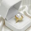 Wind special-shaped pearl Baroque imitation pearl inlaid ring, exquisite open jewelry.