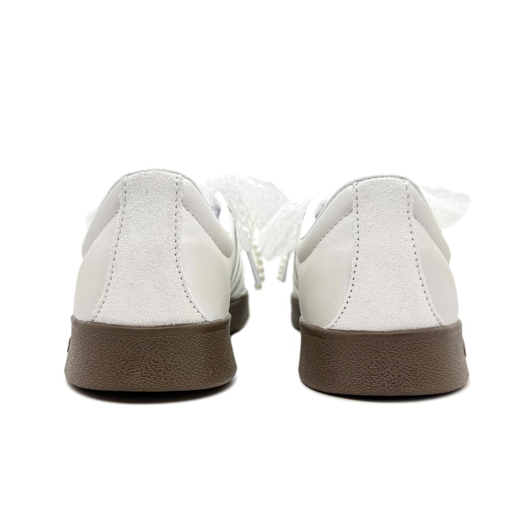 Adidas VL COURT 2.0 Slip Resistant Low top Skateboard Shoes Unisex Silver JQ2470(Team191-)