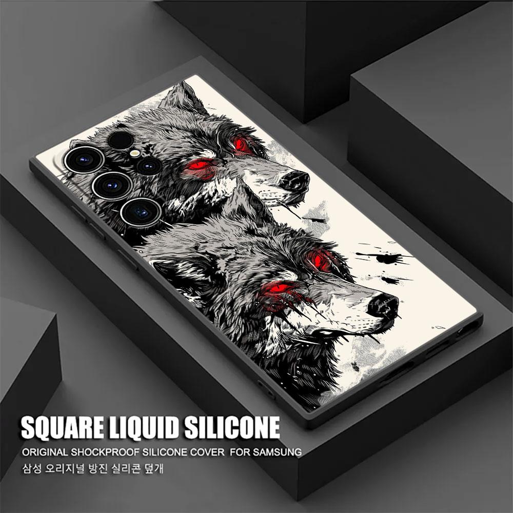The Wolf Lion Cat S26Ultra Silicone Case For Samsung Galaxy S26 S25 S24 S23 S20 S21 FE S22 Ultra Plus 5G Cases Soft Phone Cover
