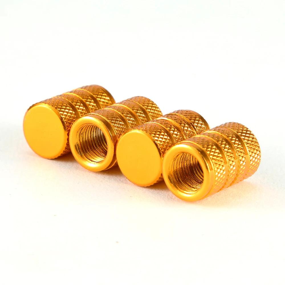 4Pcs Knurling Style Tire Valve Cap Aluminum Silver Car Tire Valve Stems Cap Tire Wheel Stem Air Valve Cap Valve Stems 1