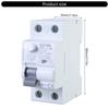 RCCB Automatic Reclosing Leakage Circuit Breakers 2P 40A Differential Circuit Breaker Safety Switches Easy To Use