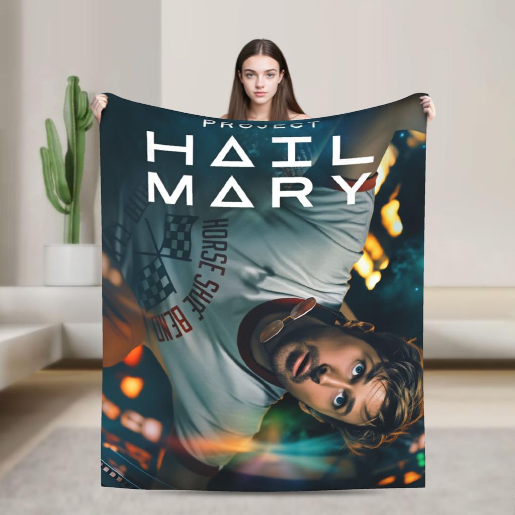 Project Hail Mary Warm Soft Blanket  Airplane Travel Plush Throw Blanket Pattern Bedroom Flannel Bedspread Sofa Bed Cover