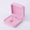 Pink Velvet Jewelry Box with Rounded Corners for Earrings, Bracelets, Rings, and Gifts