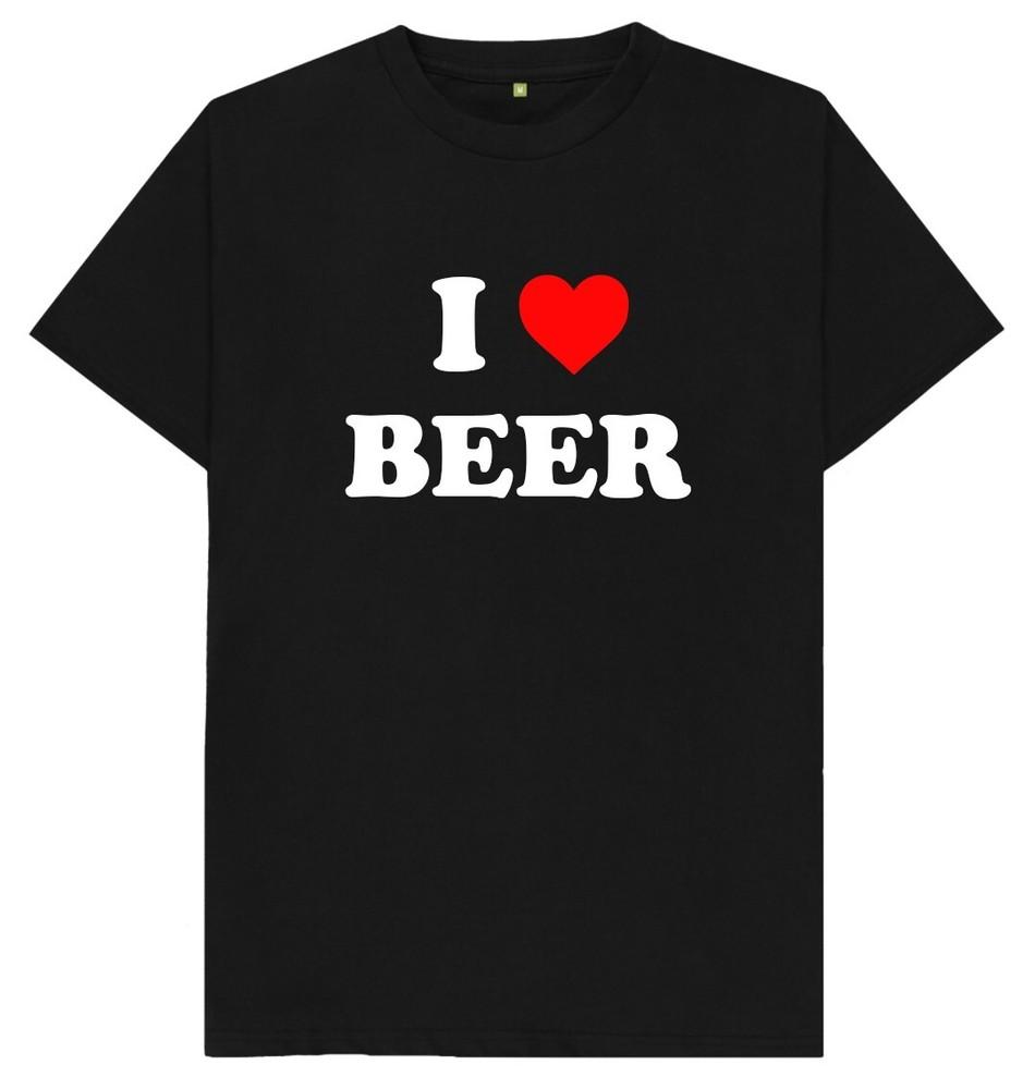 I Love Beer Funny Joke Humour Gift T Shirt