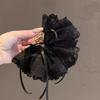 Feminine Lace Butterfly Bow Hair Clip With Shark Clamp For Womens Hairstyles