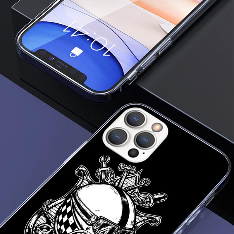 Motorcycle Gear Cover Phone Case For iPhone 16 17 Air 15 14 Pro Max 16E Phone Case 13 Mini 12 11 7 SE 8 Print Pattern Fit Cases