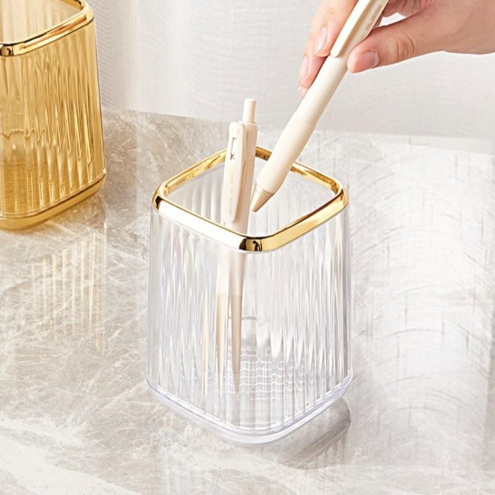 Durable Cosmetic Brush Organizer Transparent Brush Storage Cup Lipstick Sundries Holder  School