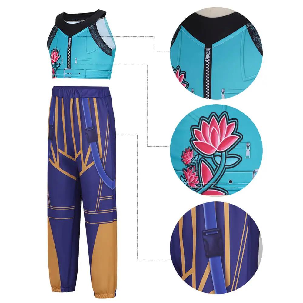 Huntrix Kpop Costume for Girls - Demon Slayer Rumi Zoey Mira Roleplay Dress, Halloween Carnival Group Cosplay Outfit