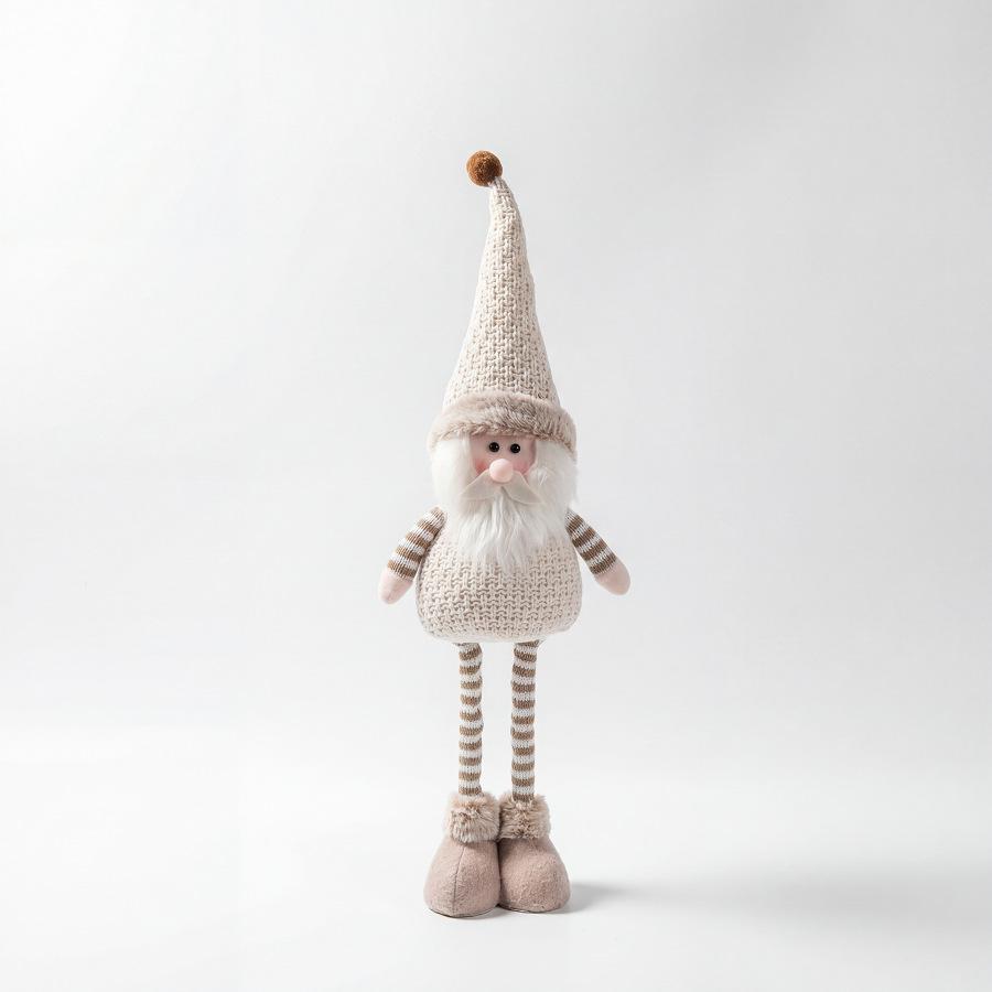 Khaki Christmas Card Series: Retractable-Leg Reindeer, Snowman, and Bear Figurine Ornaments