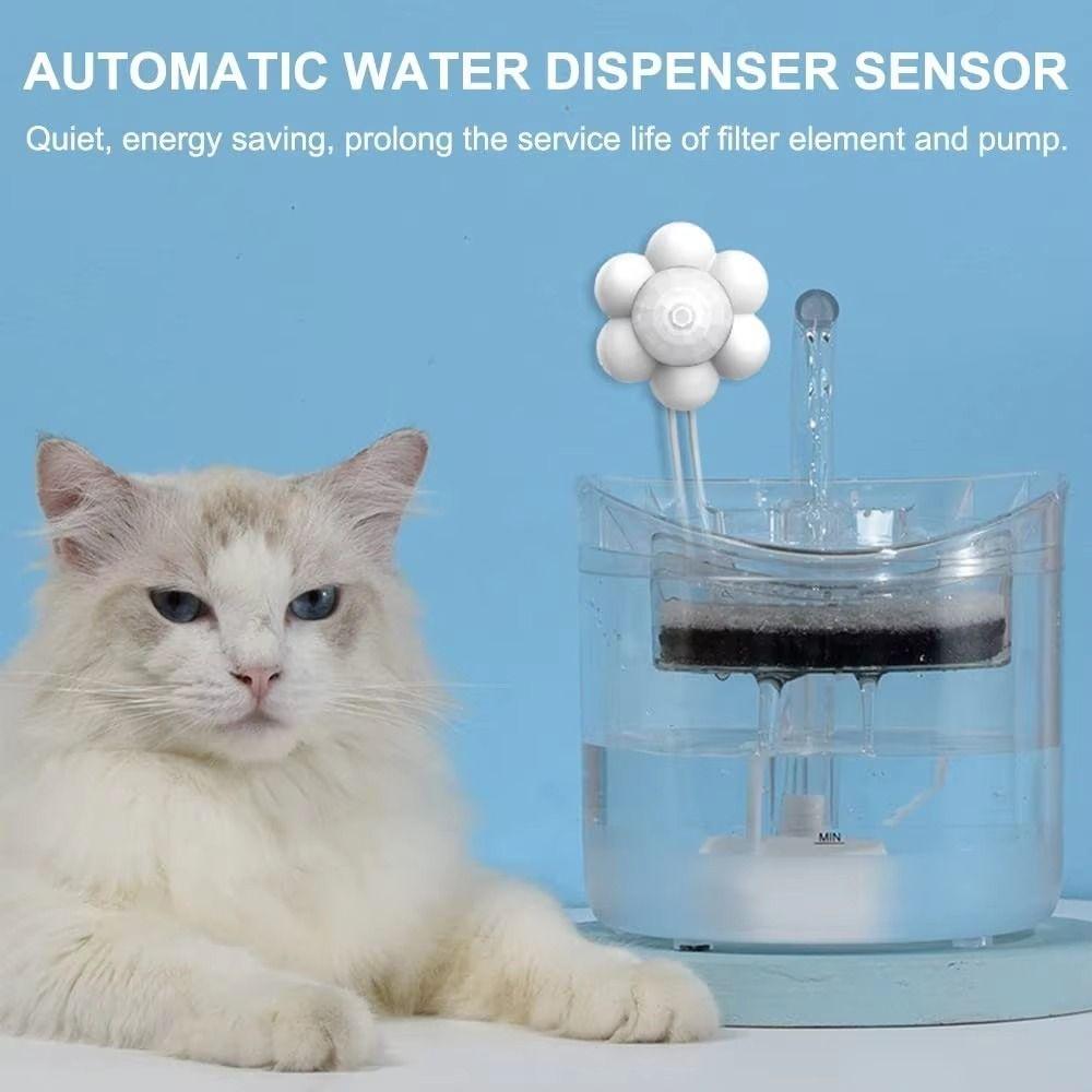 Energy Saving Cat Fountain  Motion Sensor Quiet Water Dispenser Control Switch  Living Room