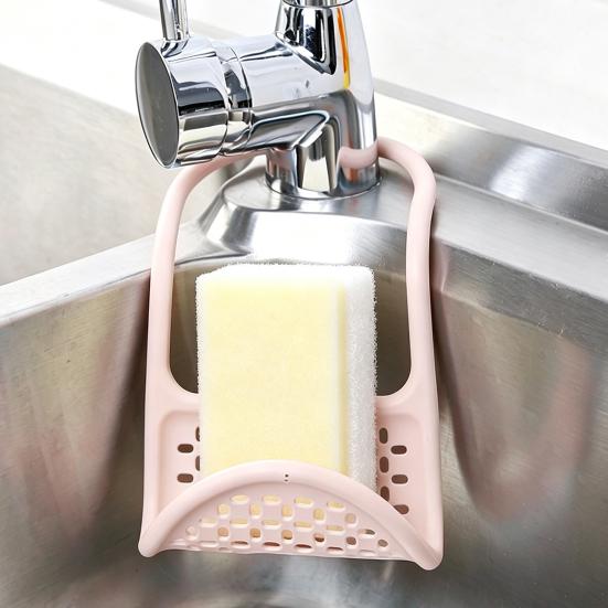 Soap Bar Holder Sink Hanging Sponge Holder, Foldable Rust Proof Storage Rack, Drain Shelf Space Saving Organizer for Sponges Scrub Brushes And Brush