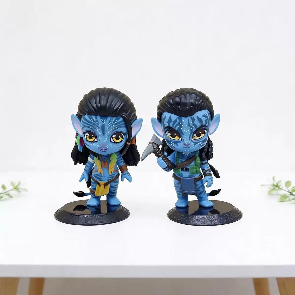 Cute Avatar 2 Neytiri & Jake Sully PVC Figure Model 12cm - Collectible Anime Character Toys for Fans Kids Adults Home Decoration