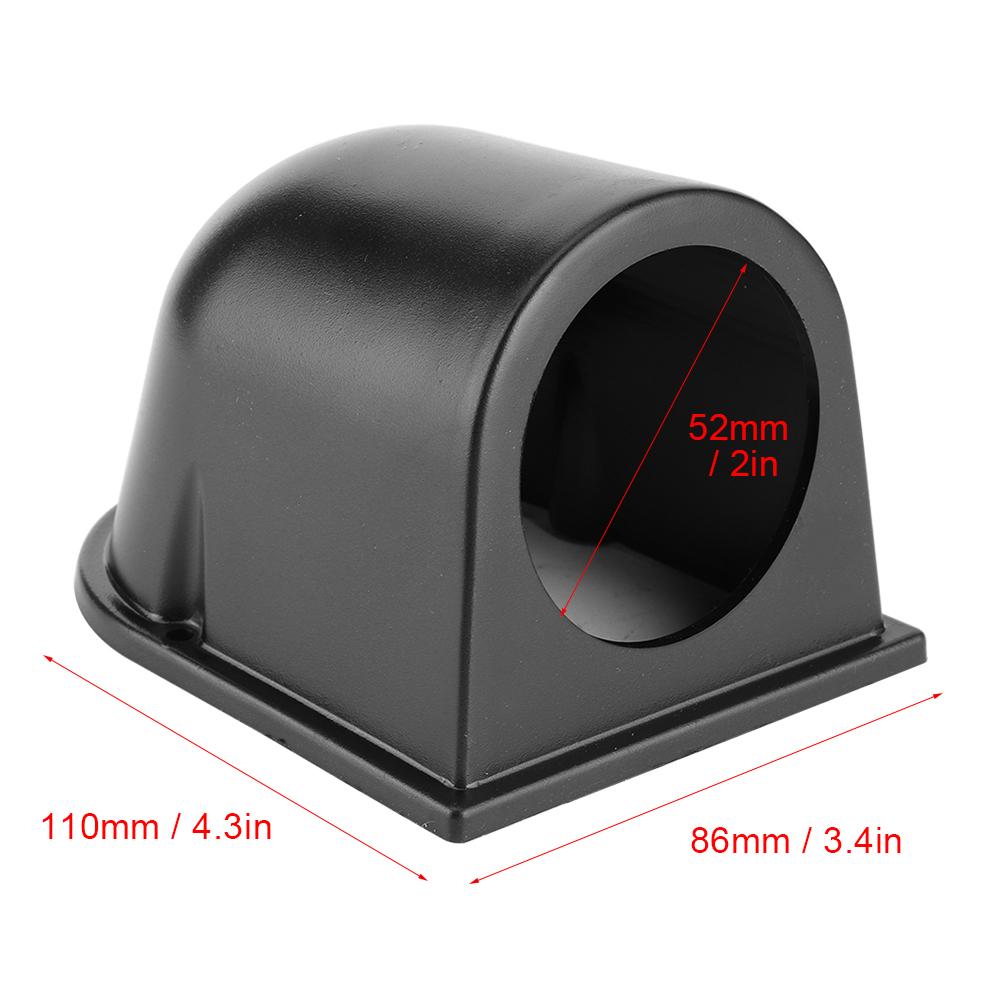 52mm2in držák držáku měřidla s jedním otvorem Univerzální černý přístrojový držák do auta
