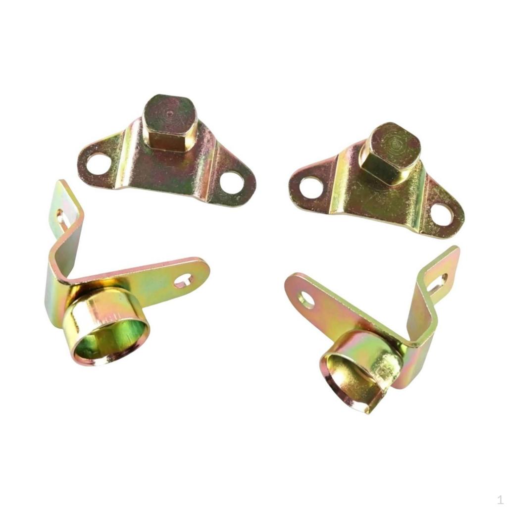 4 Pieces Tailgate Hinge ZincFinish Components BedMounted Stamped Steel Hardware