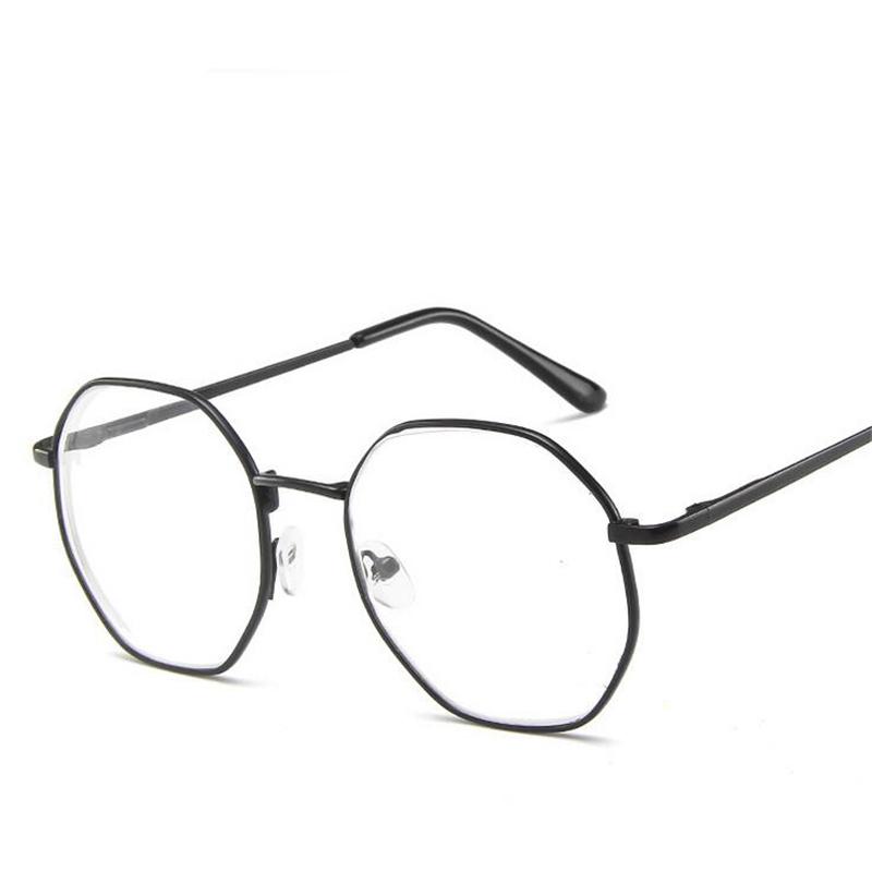 Polygonal Women Men Myopia Glasses With Degree Retro Metal Student Shortsighted Prescription Eyeglasses 0 -0.5 -0.75 To -4.0