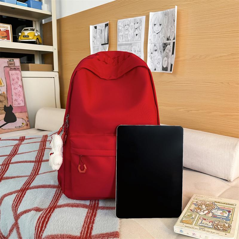 Plecak studencki w jednolitym kolorze dla kobiet o dużej pojemności