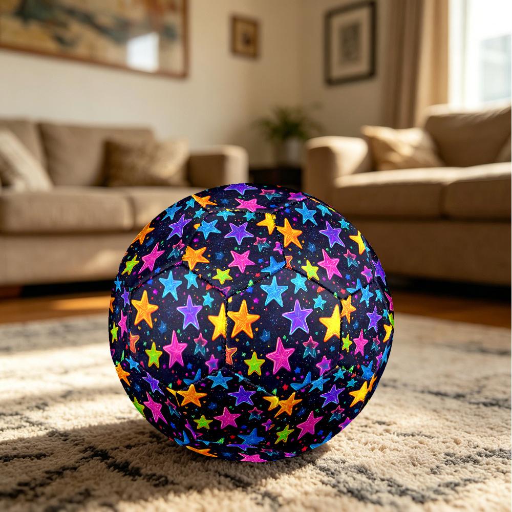 1PC Colorful Starry Sky Soccer Ball Size 5 Football Machine Sewn Indoor/Outdoor Universal Football W101