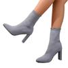 Fashion 2024 Winter High-quality Women's Shoes New Fashion Solid Color Pointed Toe Cloth Short-barrel Women's High-heeled Boots