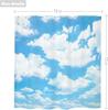 Blue Sky Background Cloud Shower Curtain Natural Landscape Waterproof Fabric Polyester Bathtub Decoration 12 Pack Hook