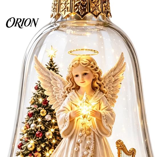 Miniature Holiday Scene Hanging Balls 3D Christmas Bell Ornament, Winter Clear Decoration with Santa Reusable Festival Ornaments Snowman Reindeer
