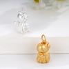 Sterling Silver Hello Kitty Wedding Dress Pendant Charm